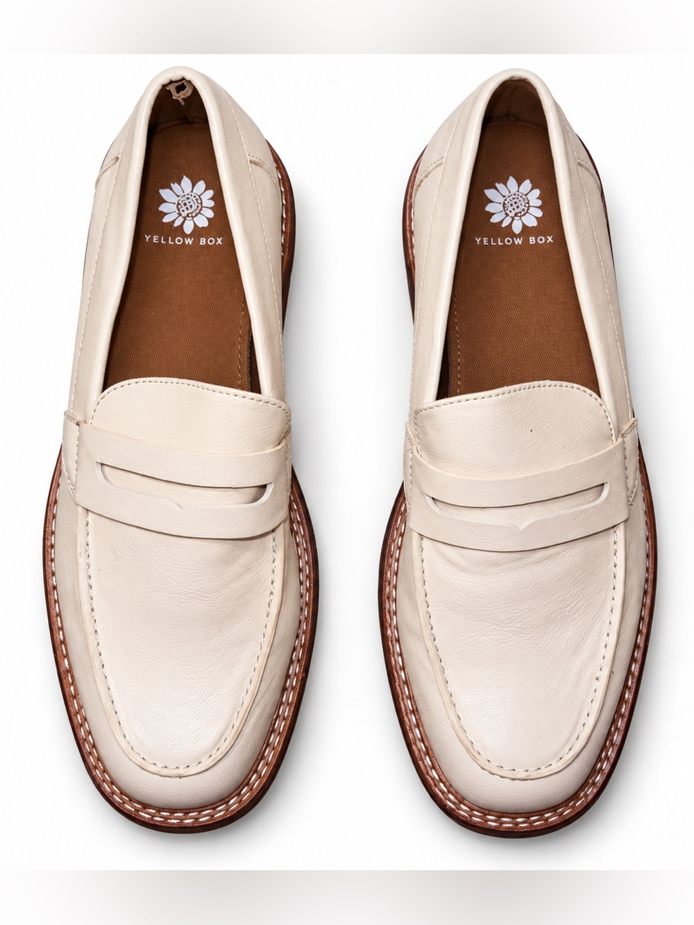 Yellow Box Sherry Cream Lug Sole Penny Loafers – Size 9.5 NWOB - Picture 2 of 5